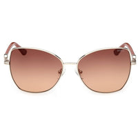 Guess Women's Sunglasses - Gold Metal Butterfly Shape Full Rim Frame | GU00259 5932F ,