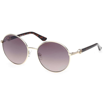 Guess Women's Sunglasses - Gold Metal Round Frame Brown Mirror Lens | GU00260 5632G ,