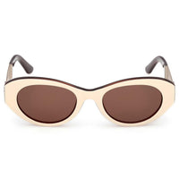 Guess Women's Sunglasses - Ivory Plastic Oval Shape Full Rim Frame | GU00261 H 5225E ,