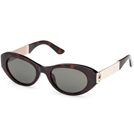 Guess Women's Sunglasses - Dark Havana Plastic Oval Full Rim Frame | GU00261 H 5252N ,