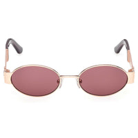 Guess Women's Sunglasses - Shiny Rose Gold Metal Oval Full Rim Frame | GU00262 5028Y ,