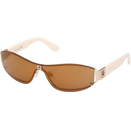 Guess Women's Sunglasses - Gold Metal Shield Shape Full Rim Frame | GU00263 0032G ,