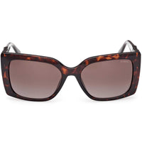 Guess Women's Sunglasses - Dark Havana Plastic Butterfly Shape Frame | GU00265 H 5552F ,