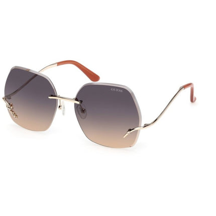 Guess Women's Sunglasses - Gold Metal Butterfly Shape Full Rim Frame | GU00268 6032B ,
