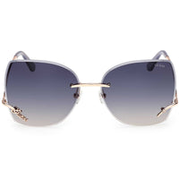 Guess Women's Sunglasses - Shiny Rose Gold Metal Butterfly Shape Frame | GU00269 6028B ,