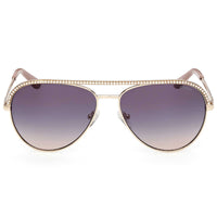 Guess Women's Sunglasses - Gold Metal Aviator Shape Full Rim Frame | GU00271 6032B ,