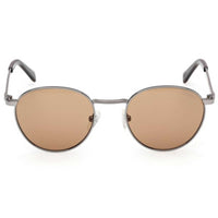 Guess Men's Sunglasses - Shiny Gunmetal Metal Oval Full Rim Frame | GU00272 5108E ,