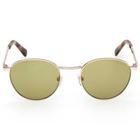 Guess Men's Sunglasses - Gold Metal Oval Full Rim Frame Green Lens | GU00272 5132N ,