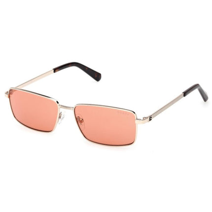 Guess Men's Sunglasses - Gold Metal Rectangular Shape Full Rim Frame | GU00273 5632S ,