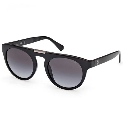 Guess Men's Sunglasses - Shiny Black Plastic Oval Shape Full Rim Frame | GU00275 5201B ,