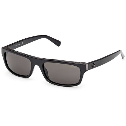 Guess Men's Sunglasses - Shiny Black Plastic Oval Shape Full Rim Frame | GU00276 5701A ,