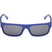 Guess Men's Sunglasses - Shiny Blue Plastic Oval Shape Full Rim Frame | GU00276 5790A ,