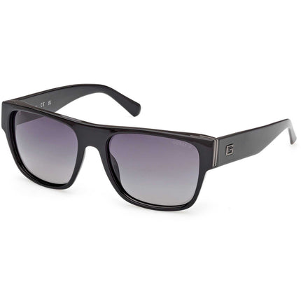 Guess Men's Sunglasses - Shiny Black Plastic Square Full Rim Frame | GU00277 5801D ,