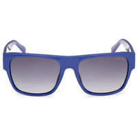 Guess Men's Sunglasses - Shiny Blue Plastic Square Full Rim Frame | GU00277 5890B ,