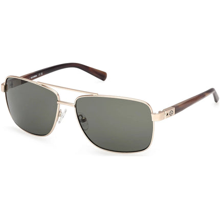 Harley Davidson Men's Sunglasses - Gold Metal Navigator Full Rim Frame | HD00018 6132N ,