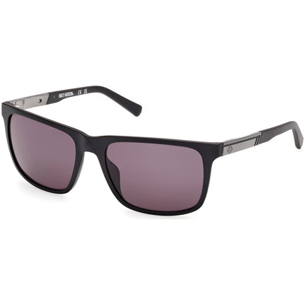 Harley Davidson Men's Sunglasses - Matte Black Acetate Rectangular | HD00020 5802A ,