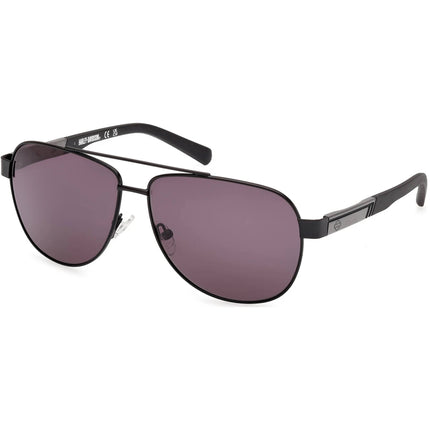 Harley Davidson Men's Sunglasses - Matte Black Metal Navigator Frame | HD00021 6202A ,
