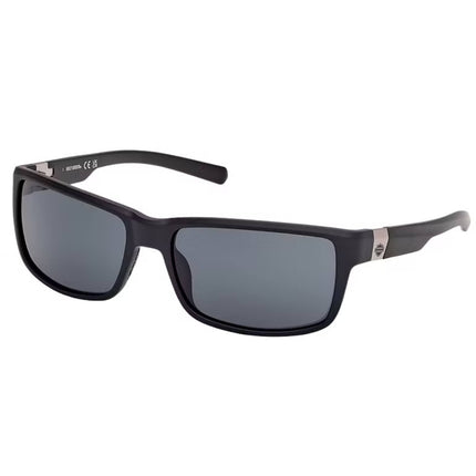 Harley Davidson Men's Sunglasses - Matte Black Plastic Rectangular | HD00022 6302A ,