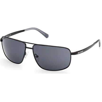 Harley Davidson Men's Sunglasses - Matte Black Metal Navigator Frame | HD00025 6402A ,