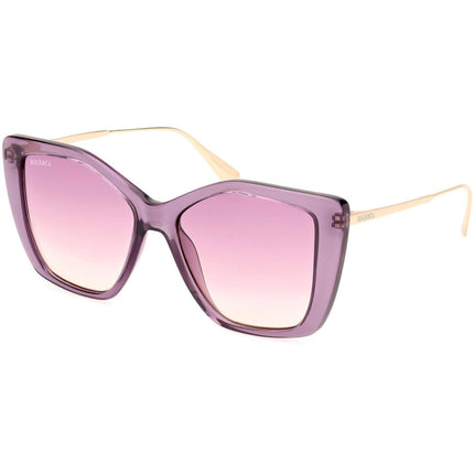 Max & Co. Women's Sunglasses - Shiny Violet Plastic Butterfly Full Rim | MO0065 5481Z ,