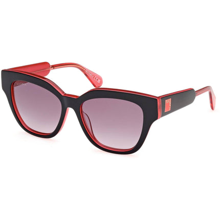Max & Co. Women's Sunglasses - Shiny Black Plastic Cat Eye Shape Frame | MO0106 5401B ,