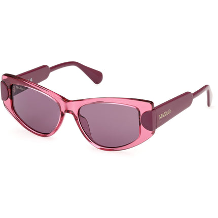 Max & Co. Women's Sunglasses - Shiny Pink Injected Plastic Cat Eye | MO0107 5372Y ,