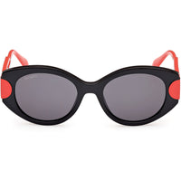 Max & Co. Women's Sunglasses - Shiny Black Acetate Oval Full Rim Frame | MO0108 5101A ,