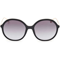 Max & Co. Women's Sunglasses - Shiny Black Plastic Round Full Rim Frame | MO0109 5601B ,
