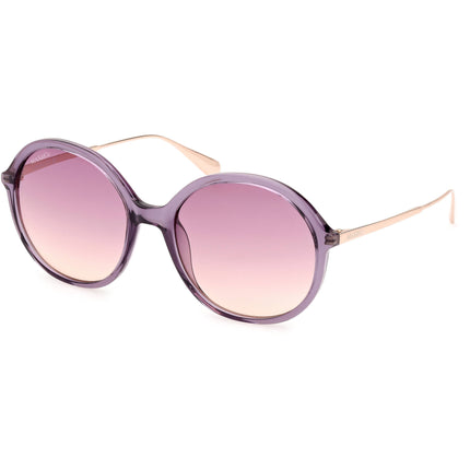 Max & Co. Women's Sunglasses - Shiny Violet Plastic Round Shape Frame | MO0109 5681Z ,