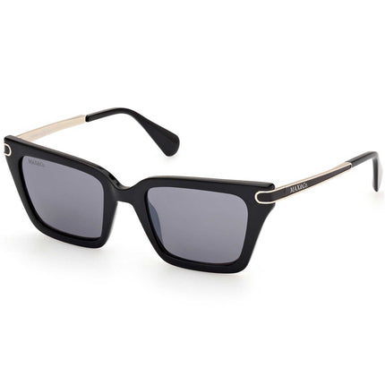 Max & Co. Women's Sunglasses - Shiny Black Injected Plastic Cat Eye | MO0110 5001C ,