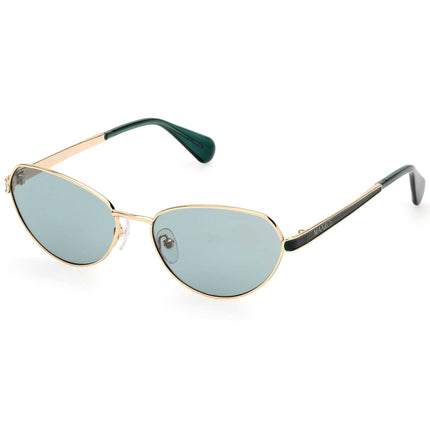 Max & Co. Women's Sunglasses - Shiny Deep Gold Metal Oval Shape Frame | MO0111 5530N ,