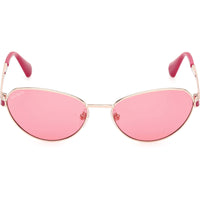 Max & Co. Women's Sunglasses - Shiny Pink Metal Oval Full Rim Frame | MO0111 5572S ,