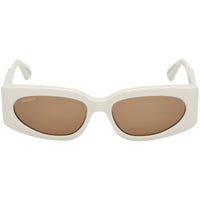 Max & Co. Women's Sunglasses - Ivory Acetate Cat Eye Full Rim Frame | MO0114 5525J ,