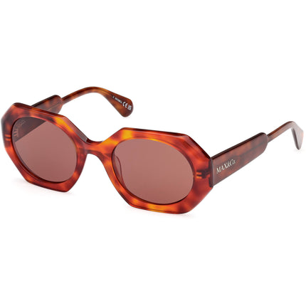 Max & Co. Women's Sunglasses - Blonde Havana Acetate Geometric Full Rim | MO0115 5153E ,