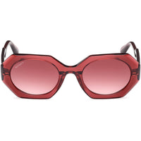 Max & Co. Women's Sunglasses - Shiny Bordeaux Acetate Geometric Frame | MO0115 5169T ,