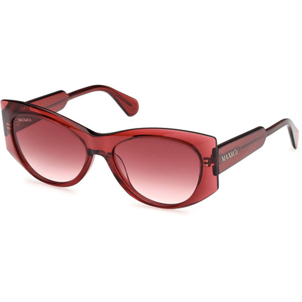 Max & Co. Women's Sunglasses - Shiny Bordeaux Acetate Cat Eye Full Rim | MO0116 5669T ,
