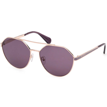 Max & Co. Women's Sunglasses - Shiny Rose Gold Metal Pilot Shape Frame | MO0119 5828Y ,