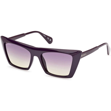 Max & Co. Women's Sunglasses - Shiny Violet Plastic Cat Eye Shape Frame | MO0122 5481Z ,