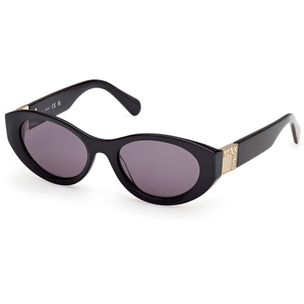 Max & Co. Women's Sunglasses - Shiny Black Plastic Cat Eye Shape Frame | MO0123 5301A ,
