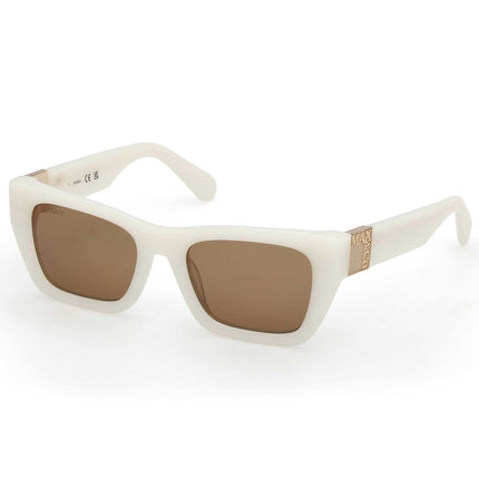 Max & Co. Women's Sunglasses - Ivory Plastic Cat Eye Full Rim Frame | MO0124 5025J ,
