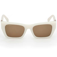 Max & Co. Women's Sunglasses - Ivory Plastic Cat Eye Full Rim Frame | MO0124 5025J ,
