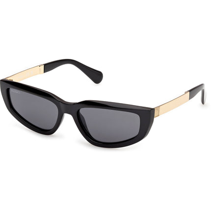 Max & Co. Women's Sunglasses - Shiny Black Injected Plastic Cat Eye | MO0125 5601A ,