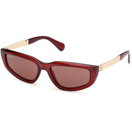 Max & Co. Women's Sunglasses - Shiny Red Injected Plastic Cat Eye Frame | MO0125 5666E ,