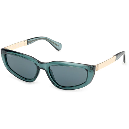 Max & Co. Women's Sunglasses - Shiny Dark Green Cat Eye Full Rim Frame | MO0125 5696N ,