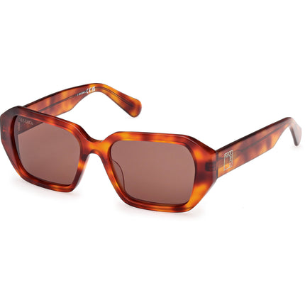 Max & Co. Women's Sunglasses - Blonde Havana Plastic Rectangular Frame | MO0126 5353E ,