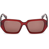 Max & Co. Women's Sunglasses - Shiny Red Plastic Rectangular Full Rim | MO0126 5366E ,
