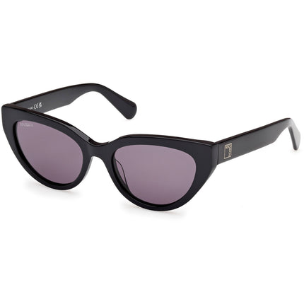Max & Co. Women's Sunglasses - Shiny Black Plastic Cat Eye Shape Frame | MO0127 5401A ,