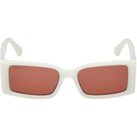 Max & Co. Women's Sunglasses - Ivory Acetate Rectangular Full Rim Frame | MO0130 5425E ,