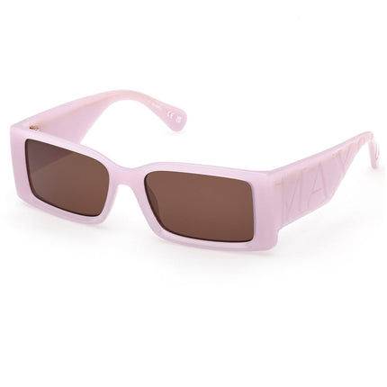 Max & Co. Women's Sunglasses - Shiny Pink Acetate Rectangular Frame | MO0130 5472E ,