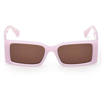Max & Co. Women's Sunglasses - Shiny Pink Acetate Rectangular Frame | MO0130 5472E ,